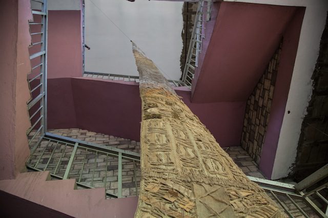 the Gown must go to Town, Dorothy Amenuke, The Scroll II installation © Derrick Owusu Bempah