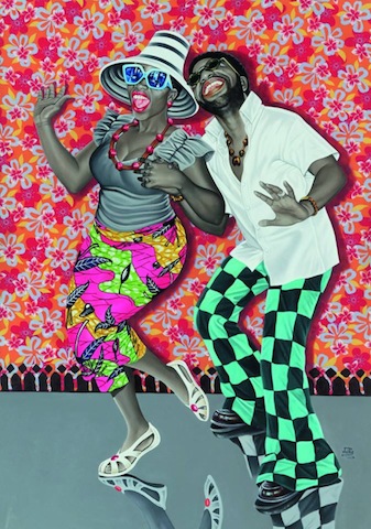 JP Mika, Kiese na kiese, 2014. Oil and acrylic on fabric, 168,5 x 119 cm, Pas-Chadoir Collection, Belgium. Courtesy of the artist. Photo: Antoine de Roux