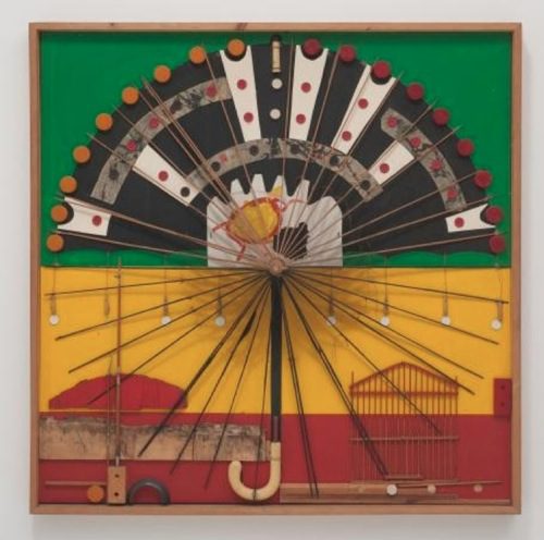 Noah Purifoy Untitled, 1967 43 × 43 in. John Outterbridge Collection © Noah Purifoy Foundation Photo © Robert Wedemeyer