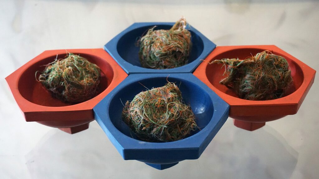 Yogesh Barve, Under the microscope, in reality' Plunger, _ _ _ _ _ _ _ _ _ _, adhesive. 2016, courtesy of the artist