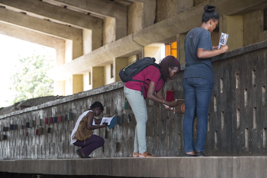 IYLM 5 -if you love me...- open library, with contributions from Western Regional Library in Sekondi. Image (c) Selom Kudjie - blaxTARLINES KUMASI