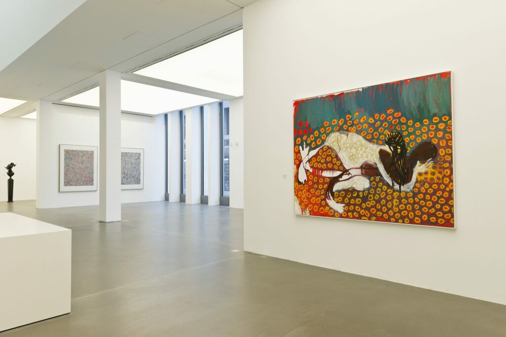 'Exchange', Installation View, PORTIA ZVAVAHERA, I Can Feel it in My Eyes (2), 2015, courtesy of Galerie Hans Mayer,