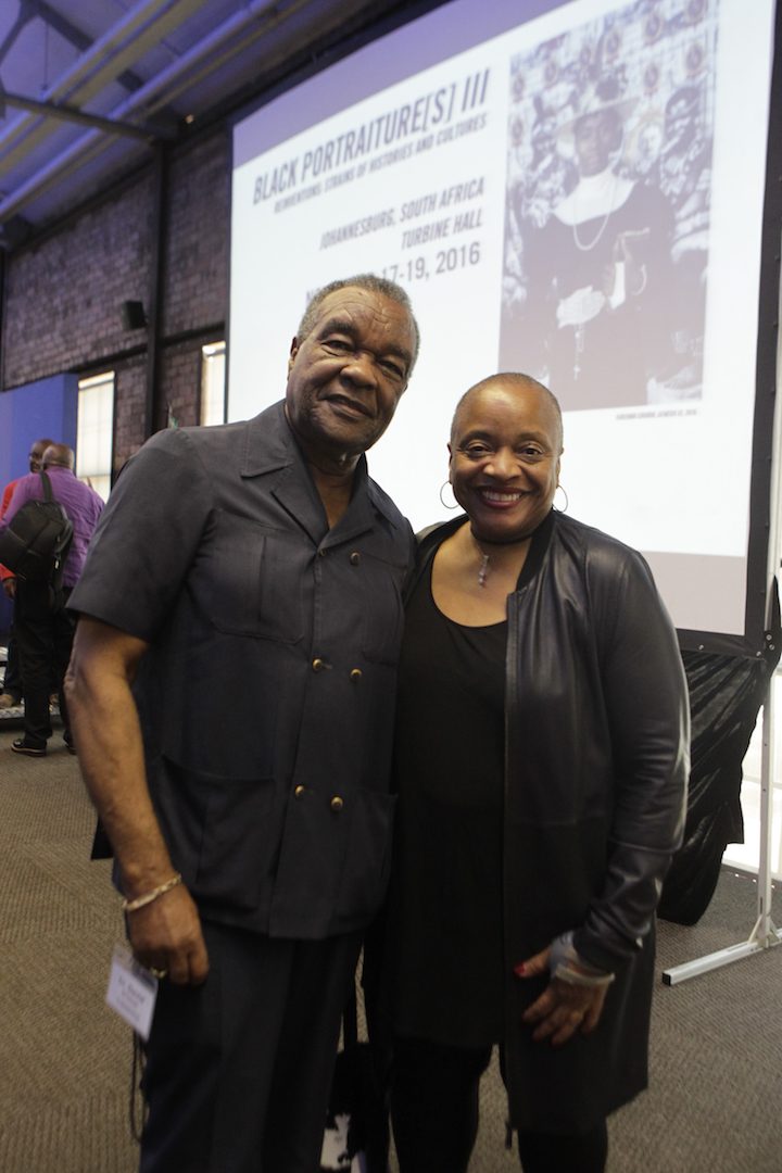 Artist David Driskell and conference co-convenor Deb Willis of NYU. Black Portraiture(s) III, Johannesburg, 2016. © Terrence Jennings