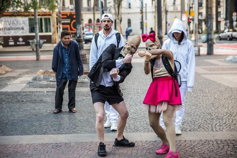 William Pope L., Baile. Performance at the 32nd São Paulo Biennial, 2016. Courtesy of Fresh Art International