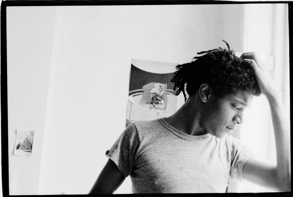 Basquiat in the apartment, 1980.Photograph by Alexis Adler