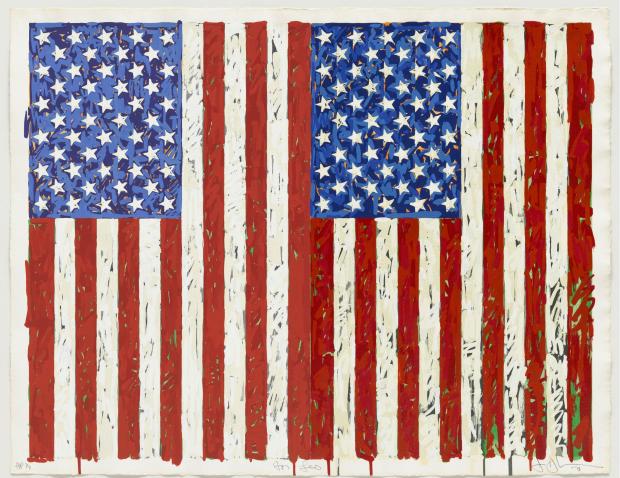Jasper Johns (b. 1930), Flags I. Screenprint, 1973.
Collection of Johanna and Leslie Garfield.
© Jasper Johns/VAGA, New York/DACS,
London 2016. © Tom Powel Imaging