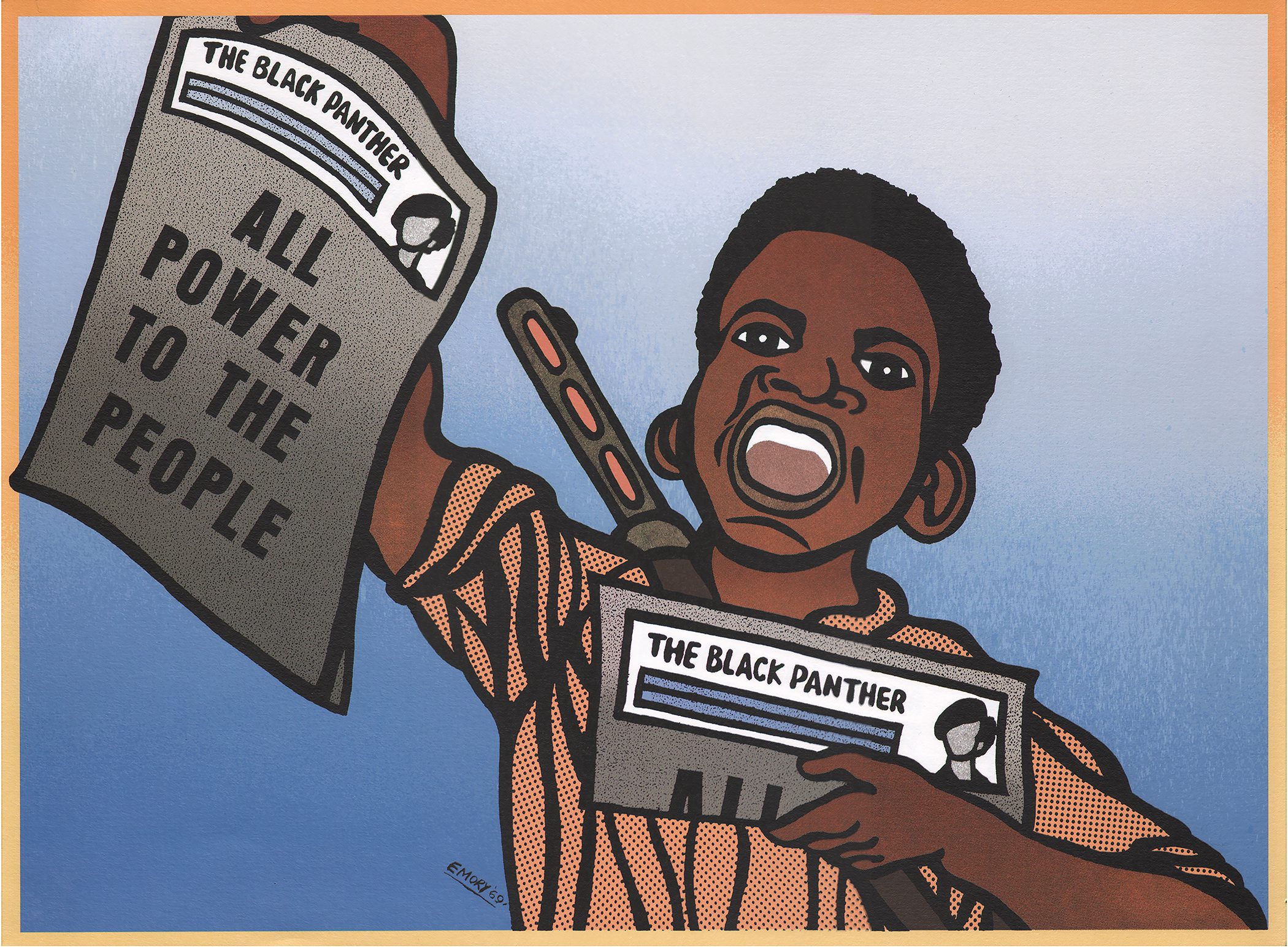 Emory Douglas, Paper Boy, 1969. Black Panther Poster. Courtesy of the artist