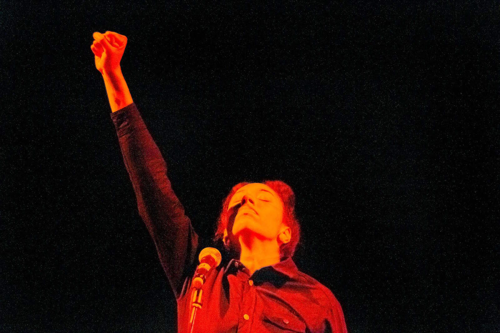 Libita Clatyton, In the Absence of Ruins There Will be Innovation. Multiple Iconic Political gestures within a 20 minute hand Performance, 1/8 Arnolfini, Uk, 2016
