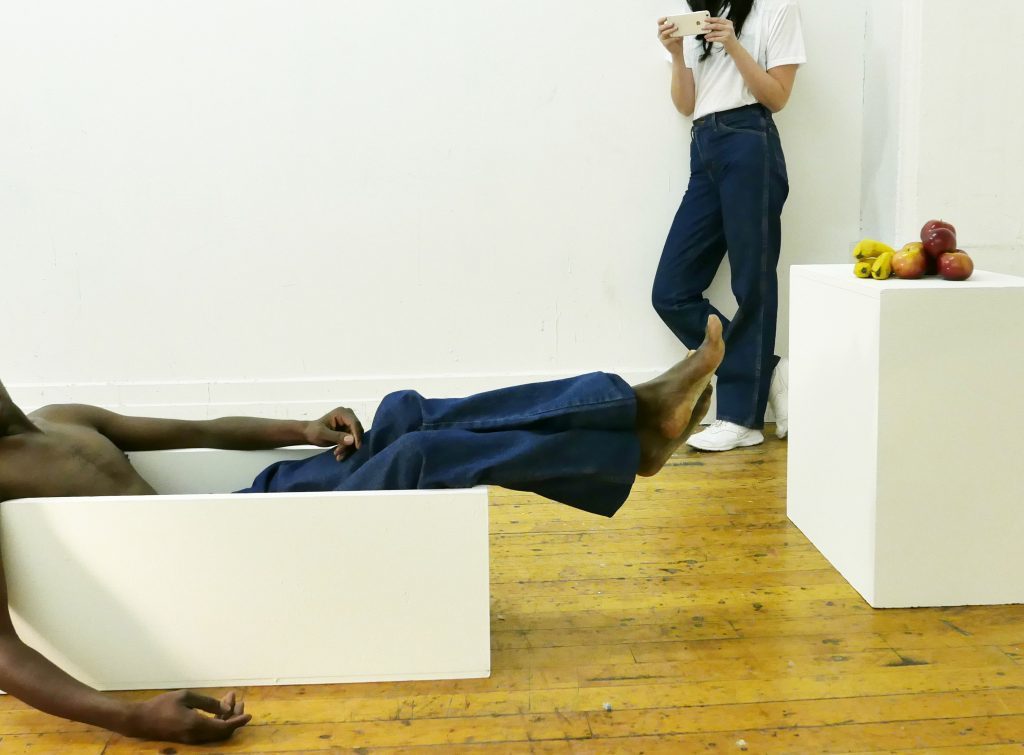 Admire Kamudzengerere and Rachel Monosov, Transnational Protocol, performance still.