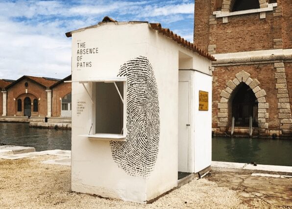 Installation view of 'The Absence Of Paths' in Venice, image via #TheAbsenceOfPaths