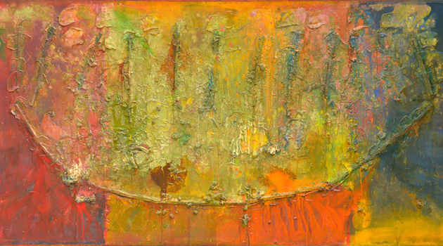 Frank Bowling, Philoctetes' Bow, 1987, Courtesy the Artist and Hales Gallery © VG Bild Kunst, Bonn 2016 