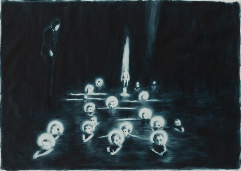 Ruby Swinney
Out Of Many Waters, 2017 Oil on tracing paper
83.5 x 59.5 cm, courtesy of WHATIFTHEWORLD