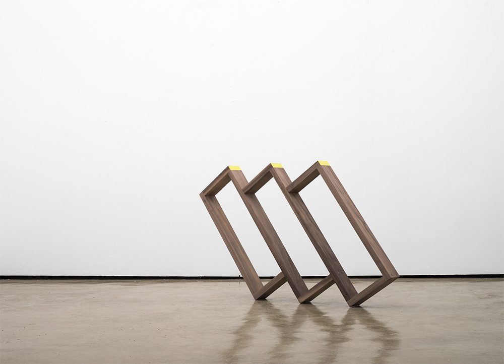 Ruann Coleman 3-1, 2016, American Walnut and Enamel, 62 x 85 x 7 cm