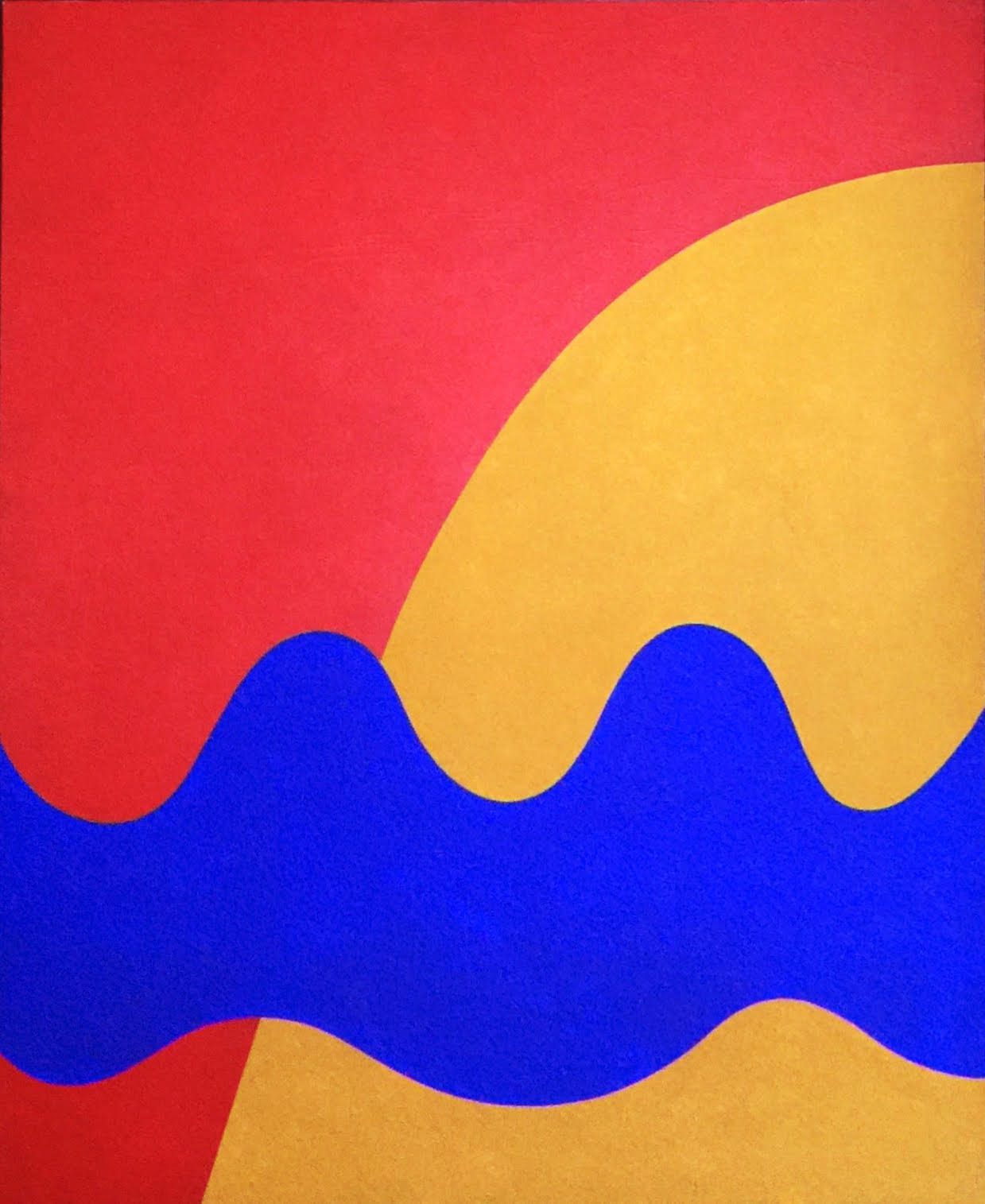 Mohammed Melehi, Sans titre, 1963. Acrylic on canvas, 153 x 127 cm. Courtesy of the artist.
