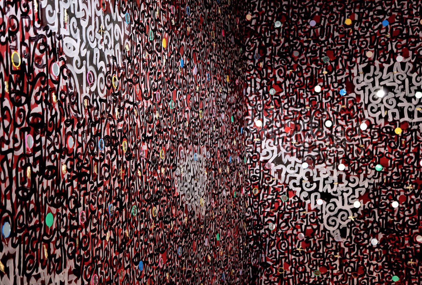 Victor Ehikhamenor, A Biography of the Forgotten, 2017. Installation view at Nigerian Pavillion, 57th Venice Biennale. Courtesy of Tyburn Gallery.