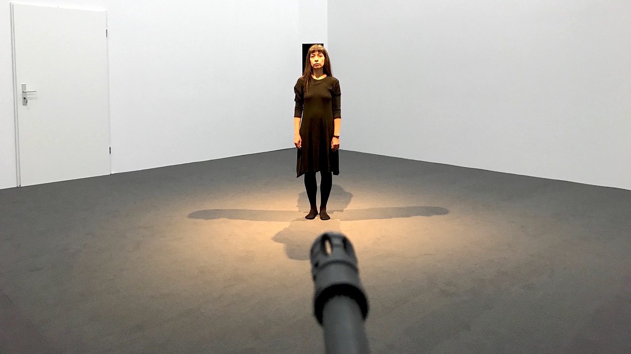 The sniper position in Galindo’s piece El Objectivo (The Objective), 2017. Photo: Courtesy of the author