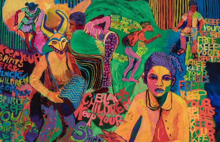 Carolyn Mims Lawrence, Black Children Keep Your Spirits Free (Detail), 1972. Courtesy the artist and Tate Modern.