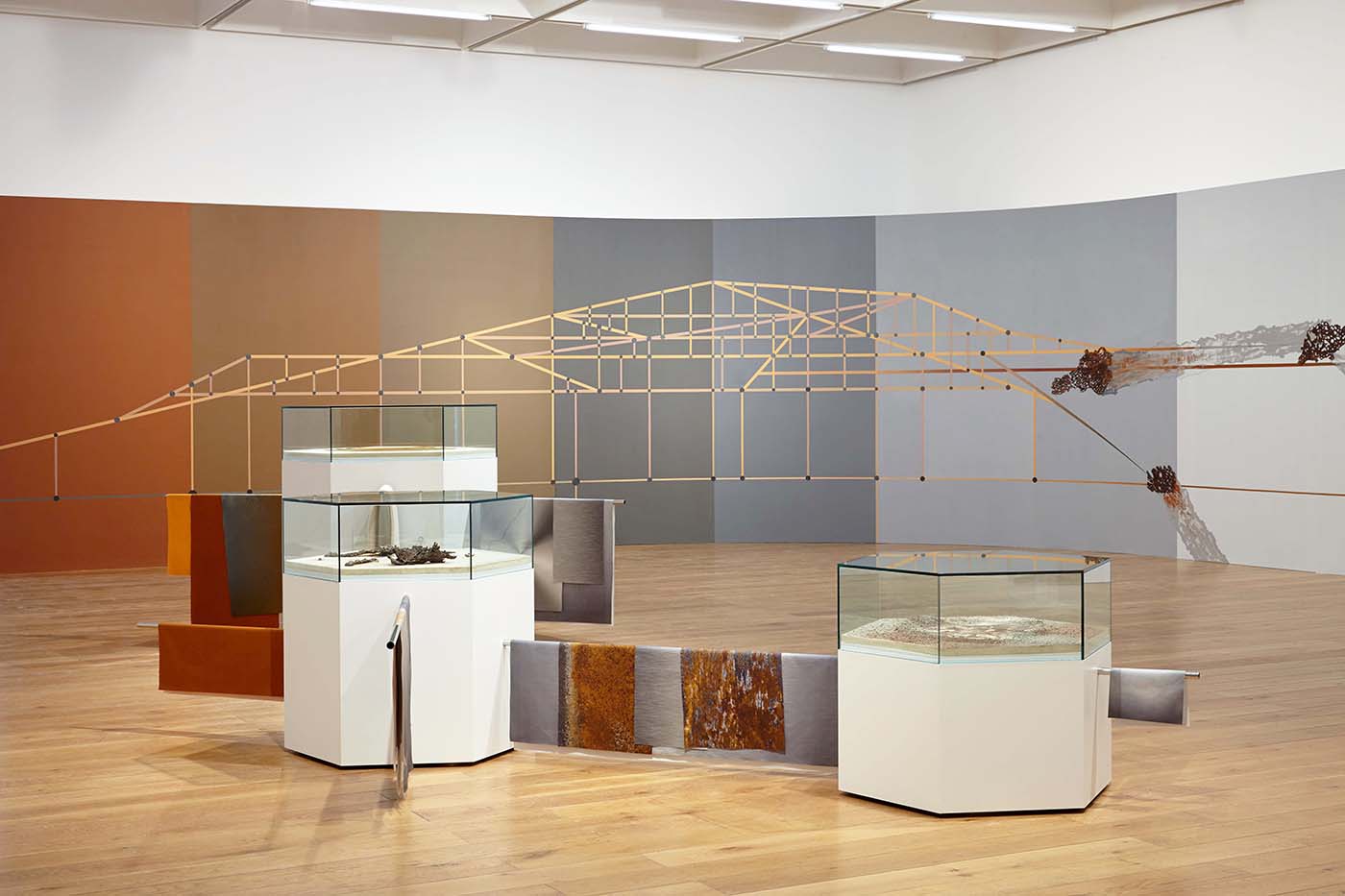 Otobong Nkanga, The Encounter that Took a Part of Me, 2016, Exhibition View at Nottingham Contemporary, UK