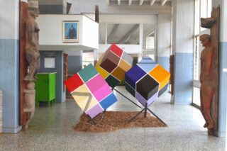 Installation by Pathy Tshindele, Musée National de Lubumbashi. Photo: Costa Tshinzam
