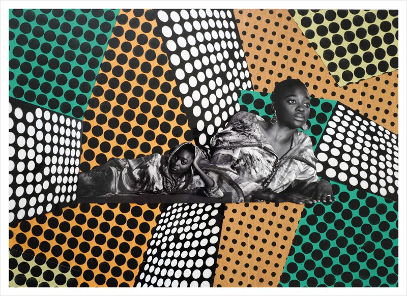 Fatou Pompidou #8, série Vincent Michéa fait son malien, Photo print, paper and acrylic on paper, 30 x 40 cm, 2017 © Vincent Michéa