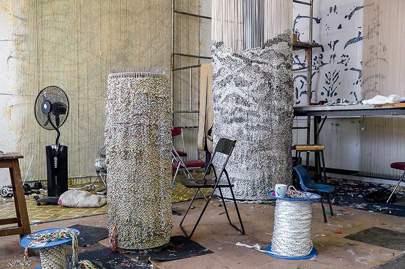 Detail of the artist's studio, 2018