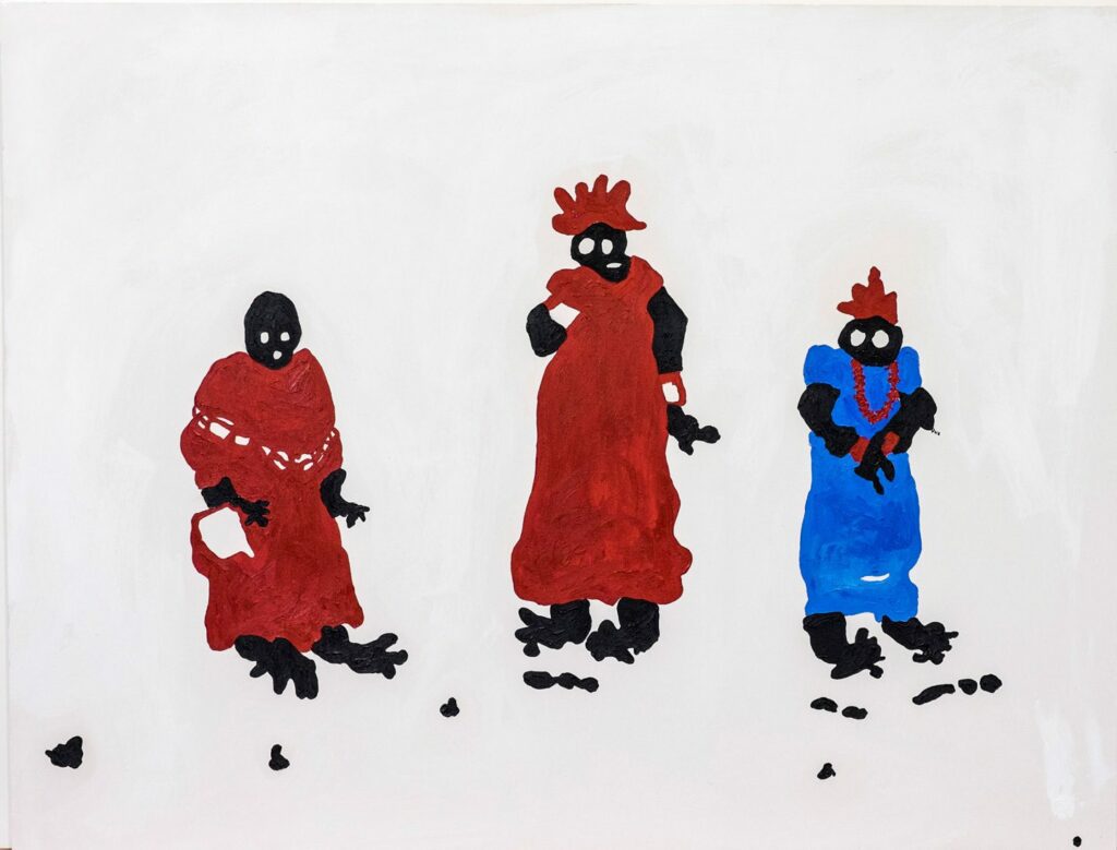 Gerard Quenum, 'La Cour du Roi', 2013. Acrylic on canvas. 130 x 170 cm / 51.18 x 66.93 in. Courtesy of the artist and Art Twenty one 