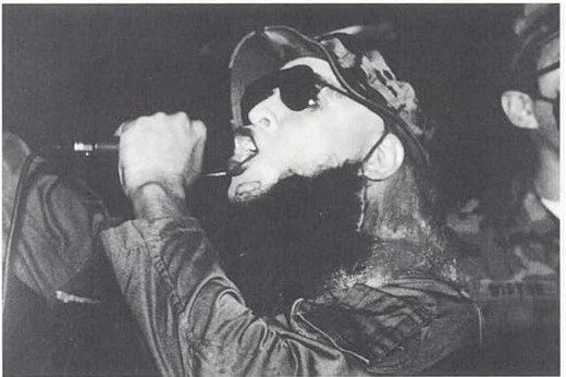 Vaginal Davis doing her drag king persona of Idaho based white supremacist militia man 