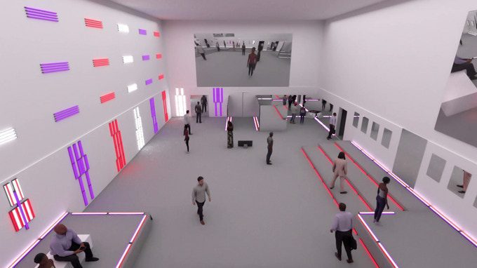 Emo De Medeiros, Poposed Installation view - Inside the Red Hour, via kickstarter Proposed Installation. Image-credit: Hugo Sibut-Pinote