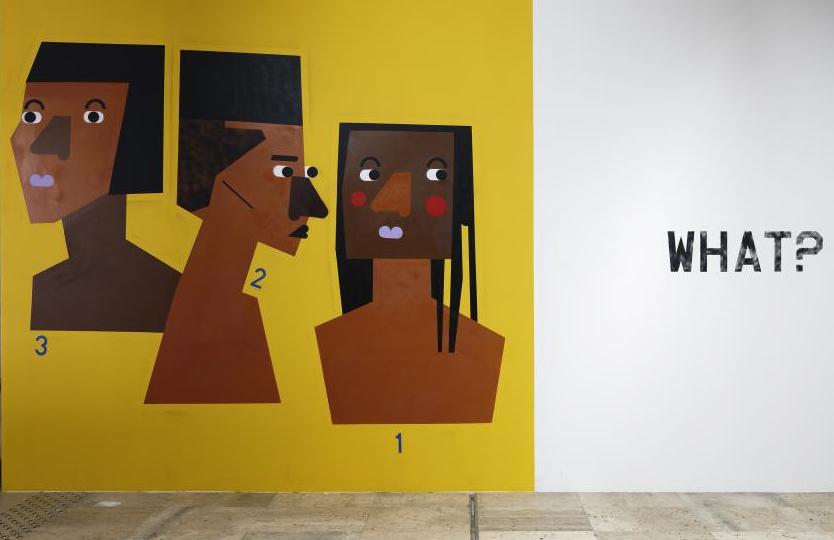 Exhibition view of Nina Chanel Abney, Hot to Trot, not., Palais de Tokyo, Lasco #9  (16.02  –09.09.2018). Courtesy of the artist. Photo: Aurélien Mole  