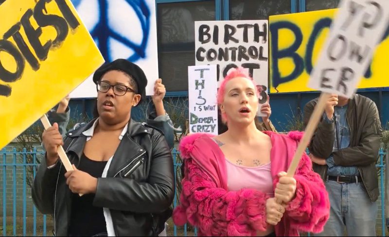 Image: Still from A Split During Laughter at the Rally (2017) by Juliana Huxtable, Courtesey of Spike