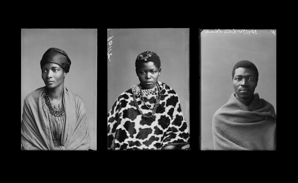 Members of the African Choir, London, 1891. By London Stereoscopic Company (left to right: Frances Gqoba; Katie Manye [later known as Katie Makanya]; Paul Xiniwe9 © Hulton Archive/Getty Images. Courtesy of Hulton Archive, and Autograph ABP, London. Supported by the National Lottery through the Heritage Lottery Fund. 