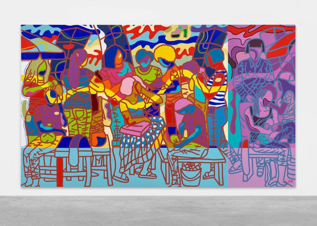 Ajarb Bernard Ategwa, Installation view at Douala Art Fair 2018 at Canal Olympia, Bessenguè. Photo: Peres Projects