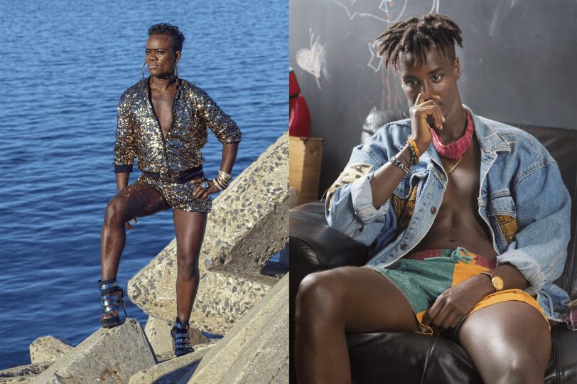 (left) Nathi Dlamini, Grand Beach, Cape Town, 2017 © Zanele Muholi. Courtesy of Stevenson, Cape Town/Johannesburg and Yancey Richardson, New York. (right) Mikael Owunna. All rights reserved.