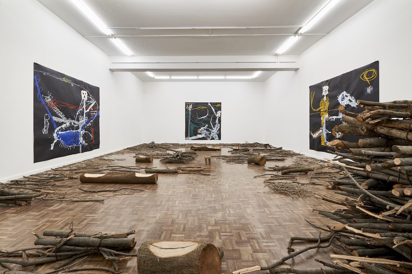 Thierry Oussou, Before It Is Completely Gone , 2018. Installation view. Courtesy the artist and Stevenson, Cape Town and Johannesburg 
