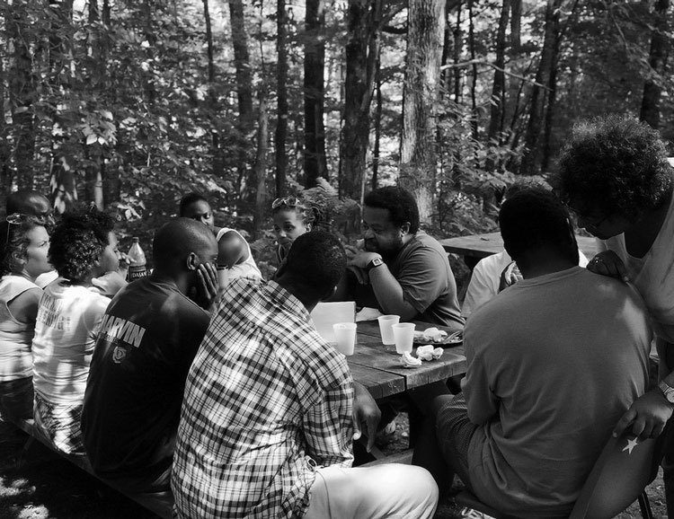 Black Lunch Table. Photo by Angela Hennessy