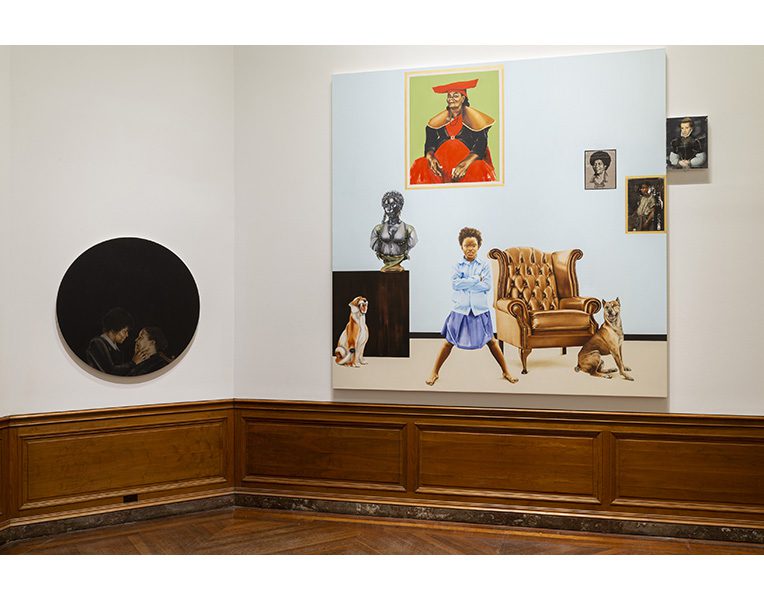 Installation view, Meleko Mokgosi: Acts of Resistance. Photography by Mitro Hood.