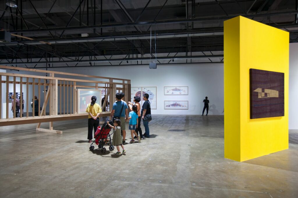 Angela Ferreira, Independence Cha Cha, 2014. Wood, 2 channel video with sound, photomontage. Collection of Museum of Art, Architecture and Technology (MAAT), Lisbon
