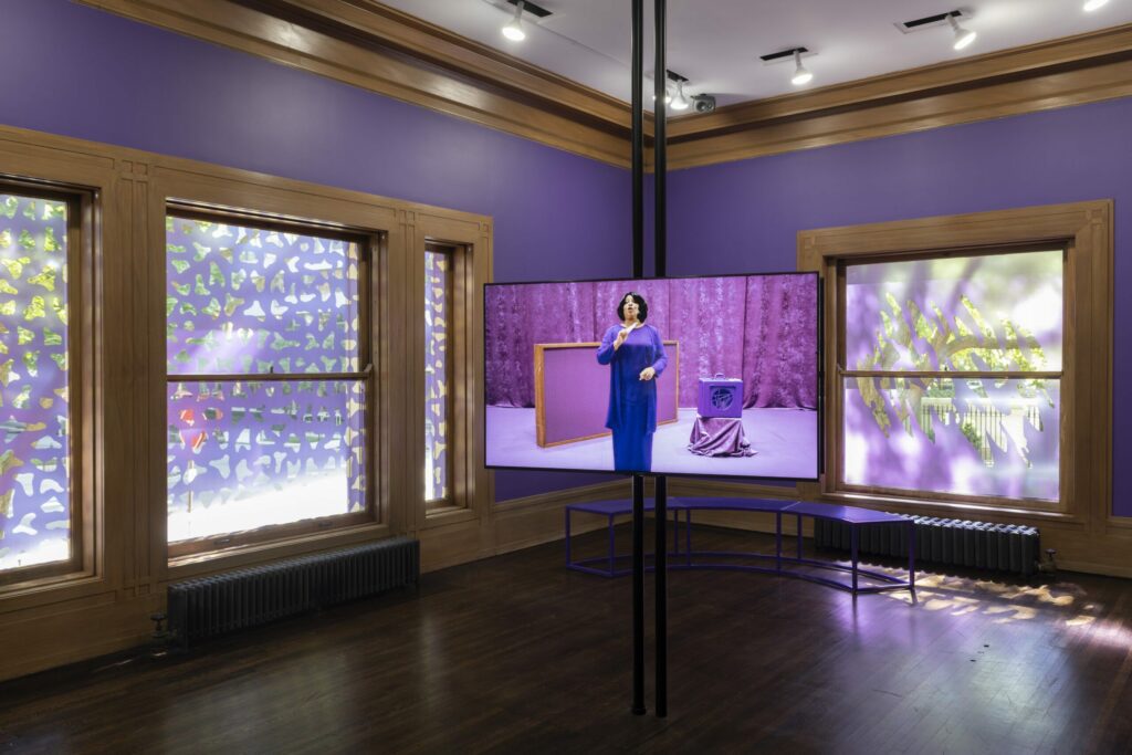 View of “Martine Syms: Incense Sweaters & Ice.” Courtesy the artist, Bridget Donahue, New York and Sadie Coles HQ, London. Photo: Nathan Keay