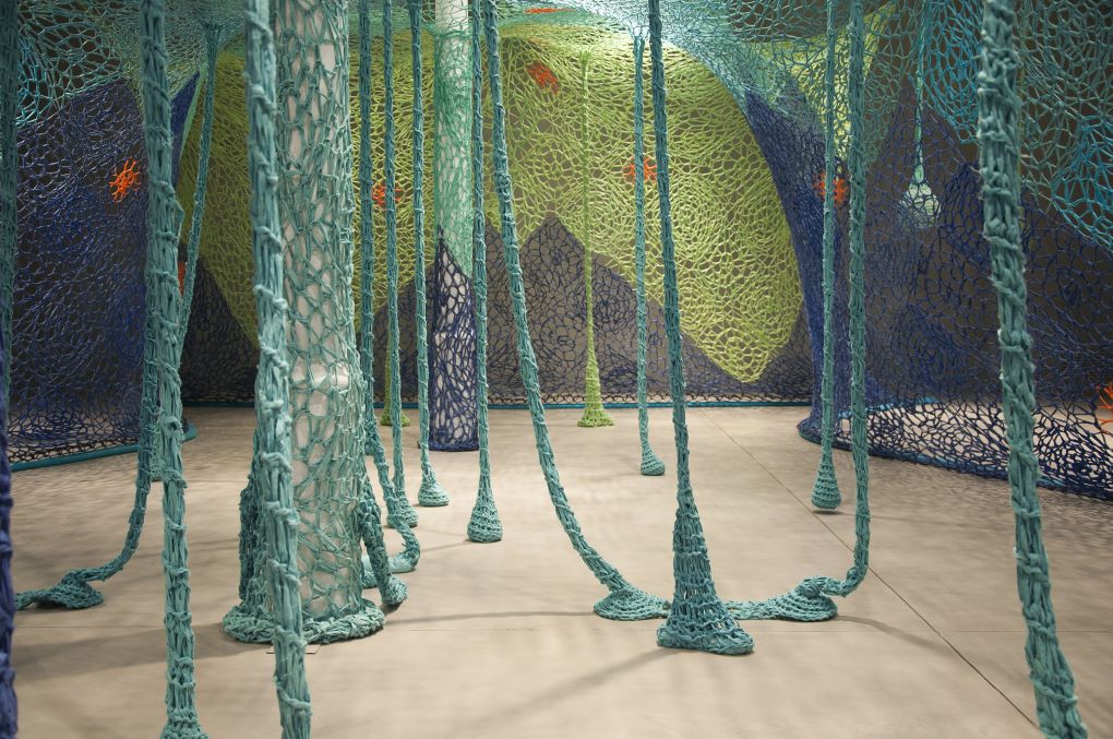 Installation picture [Ernesto Neto / One Day We Were All Fish and The Earth's Belly / 2018], Courtesy of Goodman Gallery