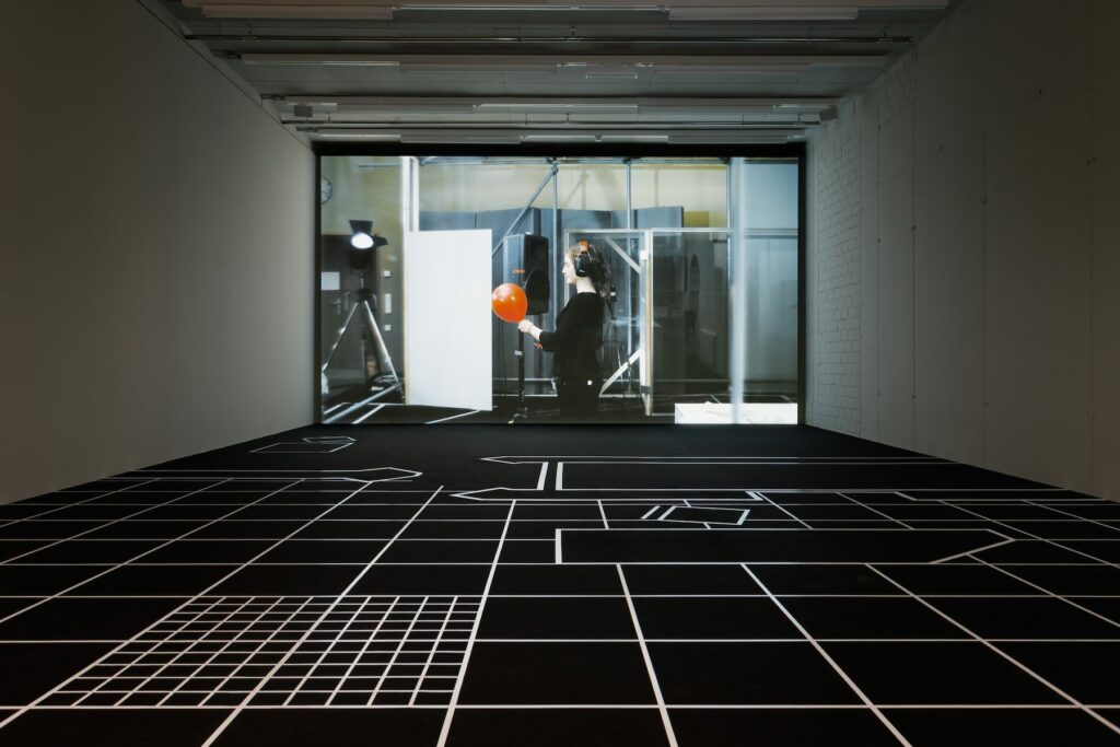 Installation view TOWERMMK, Forensic Architecture, 77sqm_9:26min, 2017, © Forensic Architecture, photo: Axel Schneider