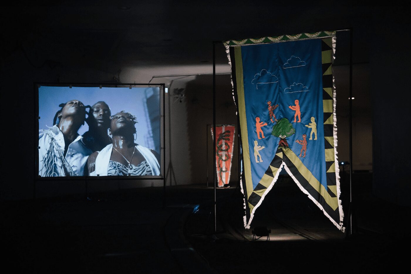 Akinola Davies Jr, HOD_ , 2018. Installation view. Courtesy of Artist and Sketchedspace. Exhibition Design by Joseph Bond Studio. Photo by Ahad Subzwari