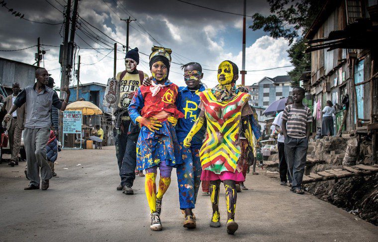 Superheros of Kibera Group, multidisciplinary art project run by artists from Maasai Mbili and Nyota Arts