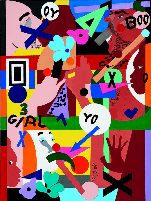 Nina Chanel Abney, Mad 51st (Detail), 2012, Acrylic on canvas, 40 x 30 inches, Collection of Jeanne Williams and Jason Greenman, Courtesy of the artist and Jack Shainman Gallery, New York, © Nina Chanel Abney