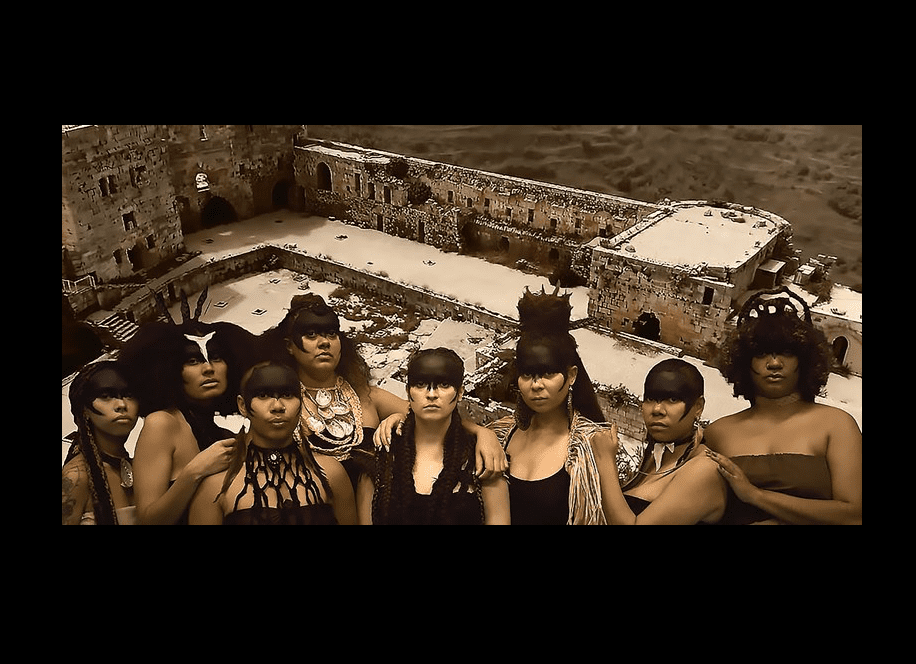 Hannah Bronte, Umma's Tongue–molten at 6000° (film still), 2017. Single channel projection 4:50min. 