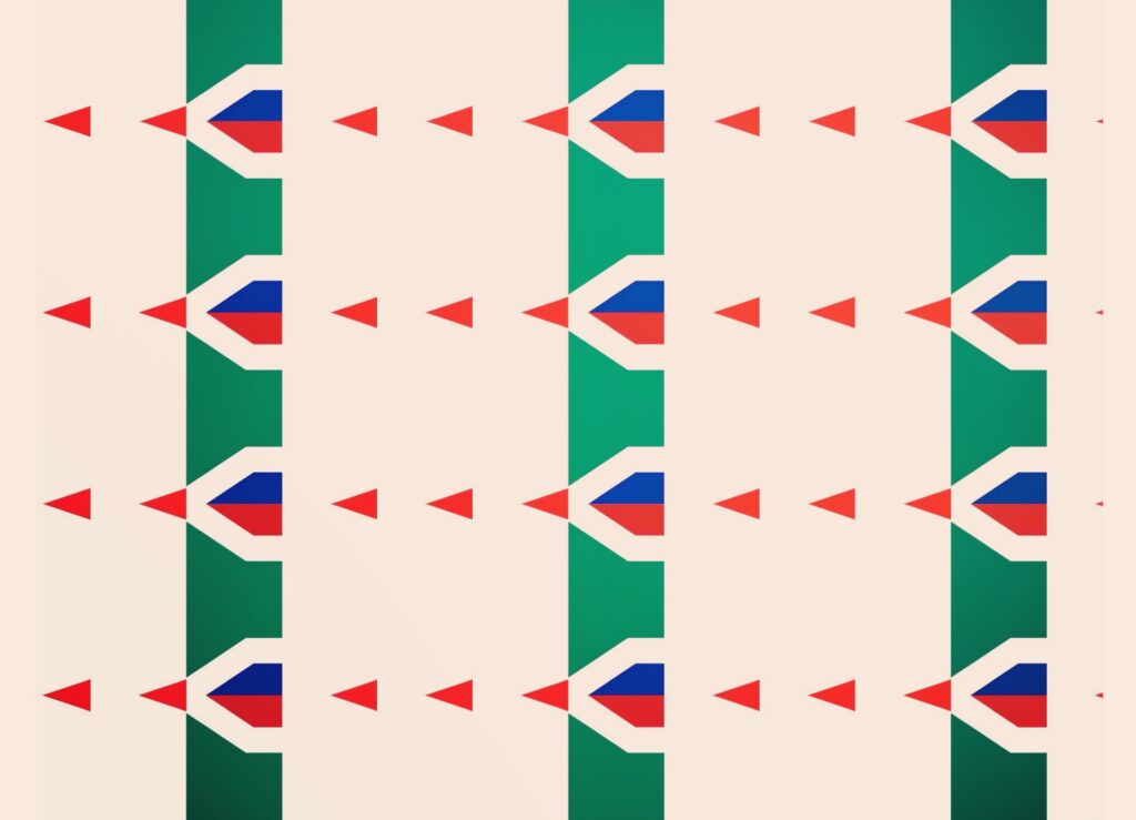 Samson Kambalu, Untitled (Bubble Gum Flag), 2018, Courtesy of the artist and the Goodman Gallery