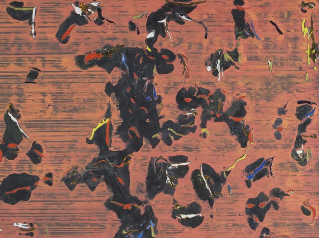 Jack Whitten, Zulu Tea Parlor, (Detail), 1973, acrylic on canvas, private collection, courtesy Zeno X Gallery © Jack Whitten, courtesy Zeno X Gallery, Antwerp. Photo: John Berens