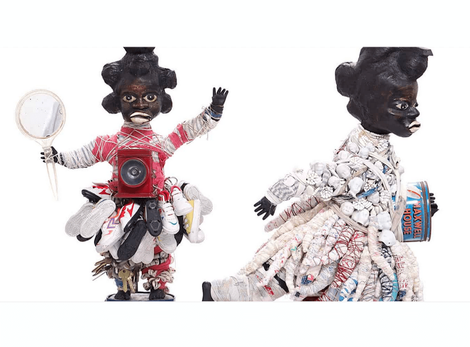 Vanessa German, 2 ships passing in the night, or i take my soul with me everywhere i go, thank you (Detail), 2014. Mixed media assemblage. Courtesy of the Petrucci Family Foundation Collection of African American Art © Vanessa German