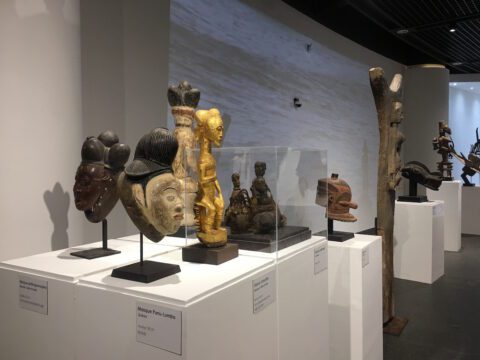 Installation view of a exhibition at the new Museum of Black Civilizations in Dakar, Senegal. Photo: Maya Varichon