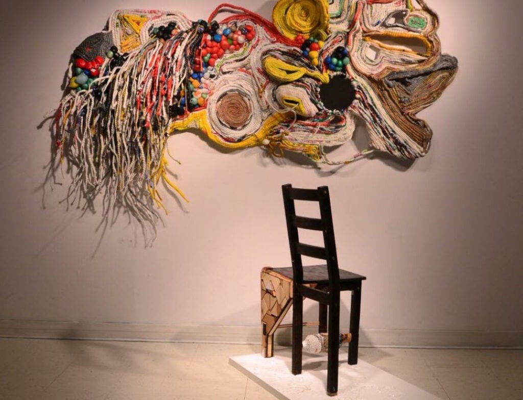 Ifeoma U. Anyaeji 'A no'm eba, ma na anoho mu eba (I am here but I am not here, Presence, absence)' RS. Courtesy the artist.