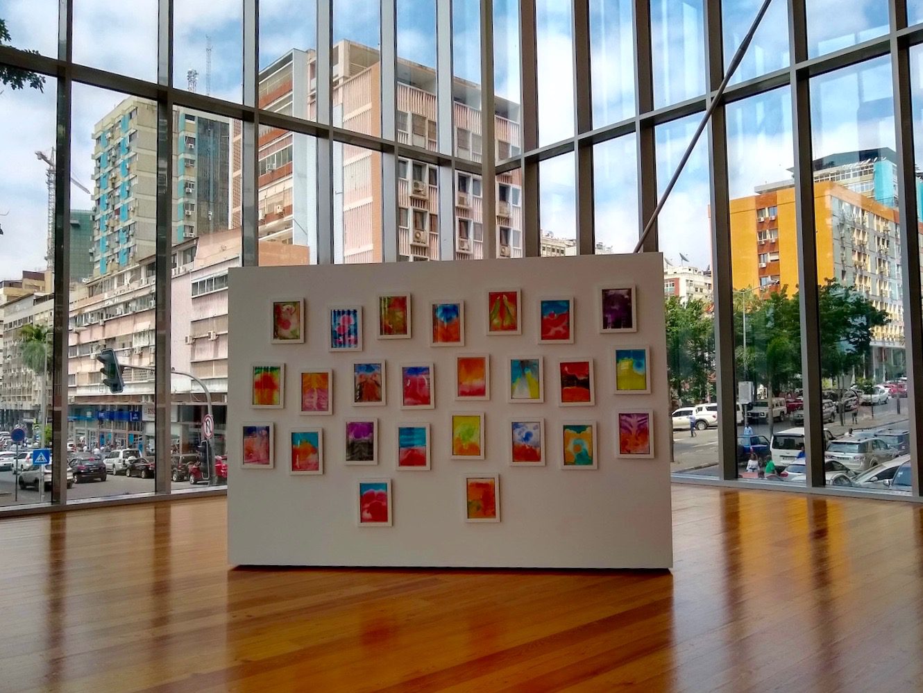 Installation view of 50 Years: Past, Present and Future by António Ole at Banco Económico. Photo: Ludmila Böse